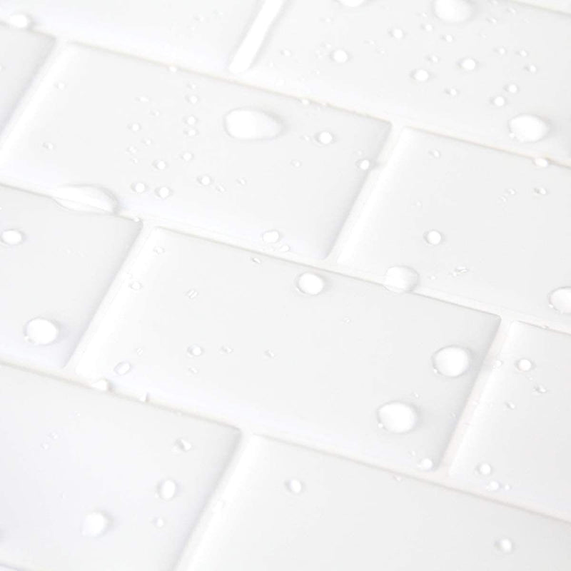 Tiles 3D Peel and Stick Wall Tile Hexagon White (30cm x 30cm x 10 sheets)