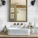 Tiles 3D Peel and Stick Wall Tile Hexagon White (30cm x 30cm x 10 sheets)