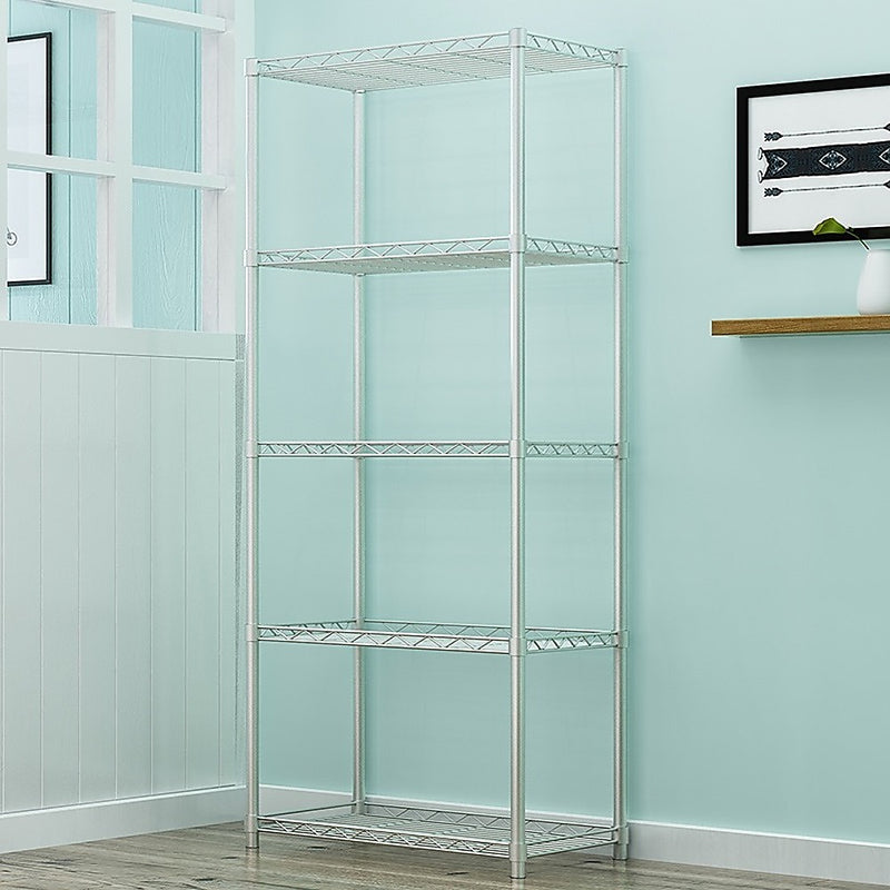 5 Tier Chrome Metal Storage Rack Shelving Wire Shelf