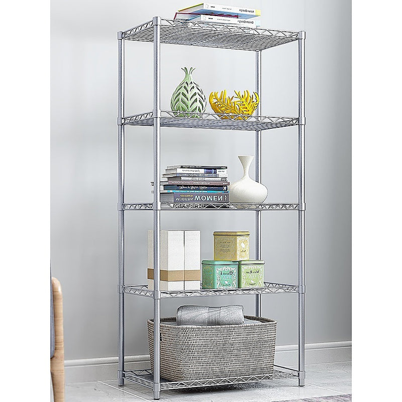 5 Tier Chrome Metal Storage Rack Shelving Wire Shelf