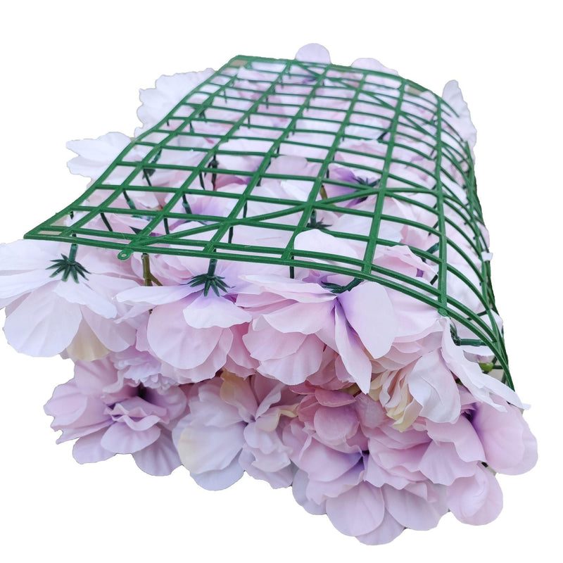 Artificial Flower Wall Backdrop Panel 40cm X 60cm Faux Pink Flowers