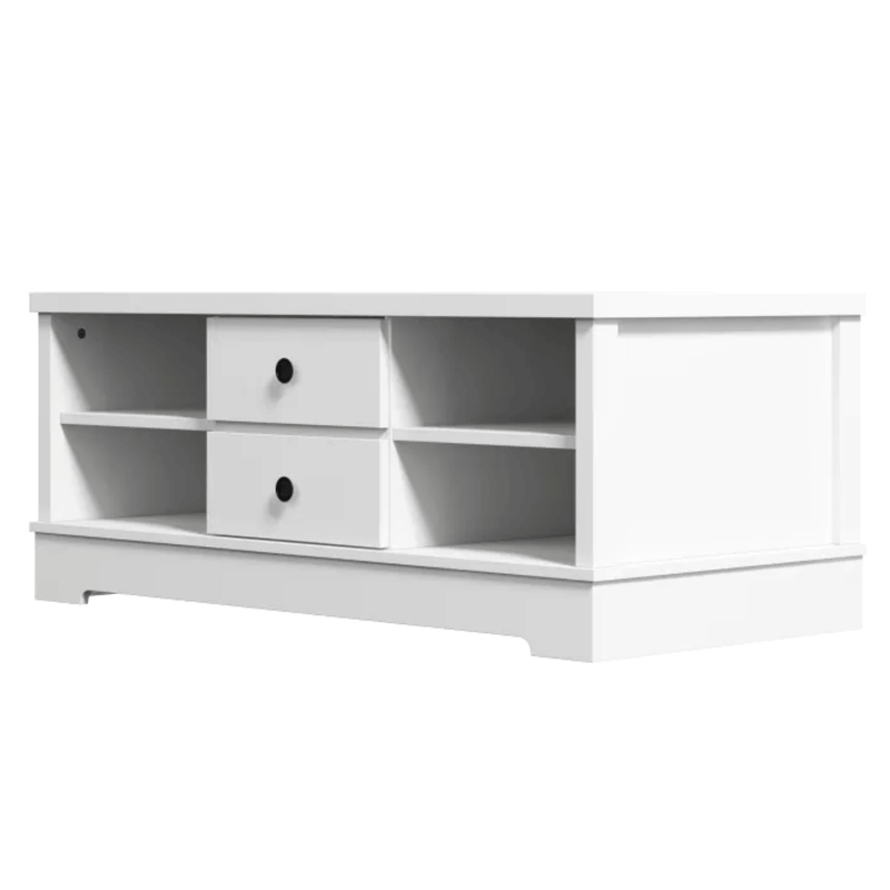 Margaux White Coastal Style Coffee Table with Drawers