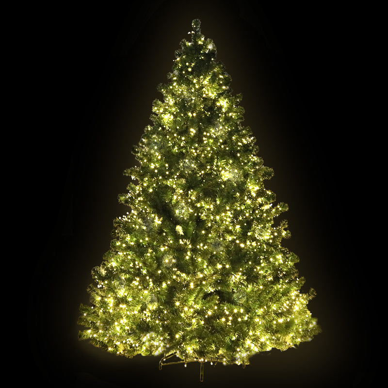 Jingle Jollys Christmas Tree 2.4M Xmas Tree with 3190 LED Lights Warm White