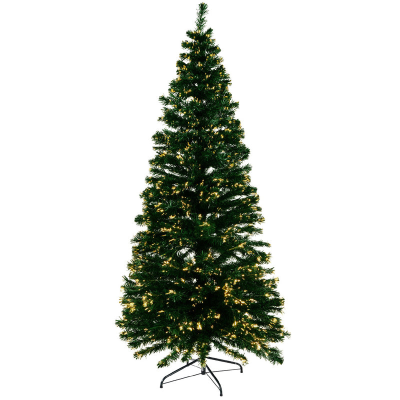 Jingle Jollys Christmas Tree 1.8M LED Xmas trees Optic Fibre Warm White