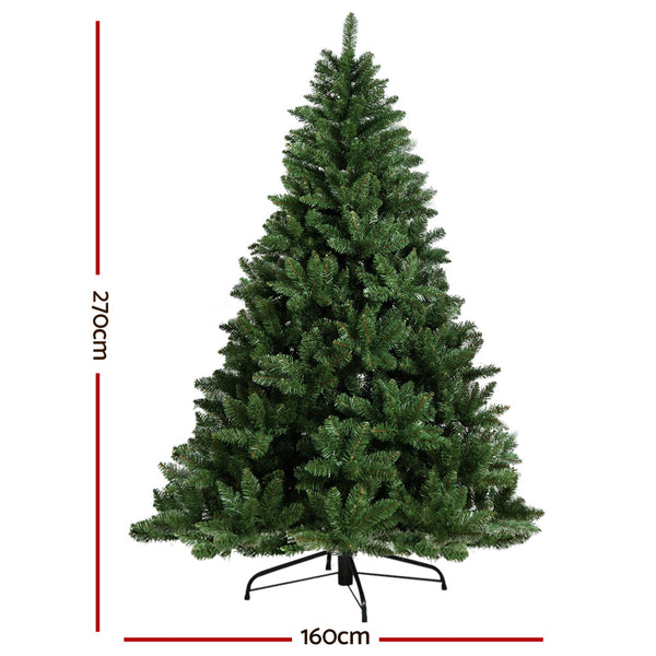 Jingle Jollys Christmas Tree 2.7M Xmas Trees Green Decorations 1600 Tips