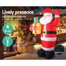 Jingle Jollys Christmas Inflatable Santa 2.4M Outdoor Xmas Decorations Lights