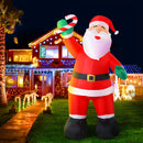 Jingle Jollys Christmas Inflatable Santa 3M Xmas Outdoor Decorations LED Lights