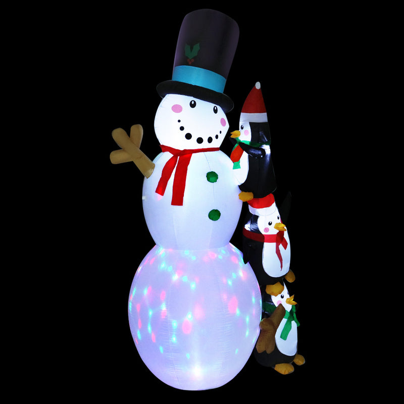 Jingle JollysChristmas Inflatable Snowman 2.4M Xmas Lights Outdoor Decorations