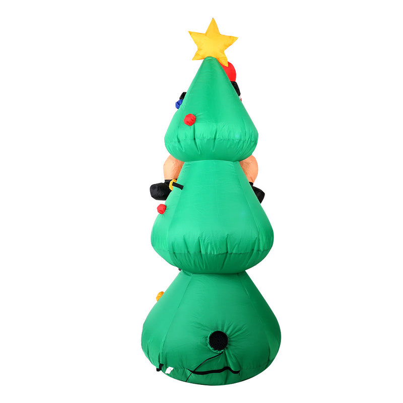 Jingle Jollys Christmas Inflatable Santa Tree 1.8M Lights Outdoor Decorations