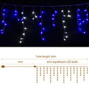 Jingle Jollys 800 LED Christmas Icicle Lights White and Blue