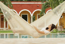 Mayan Legacy King Size Cotton Mexican Hammock in Cream Colour