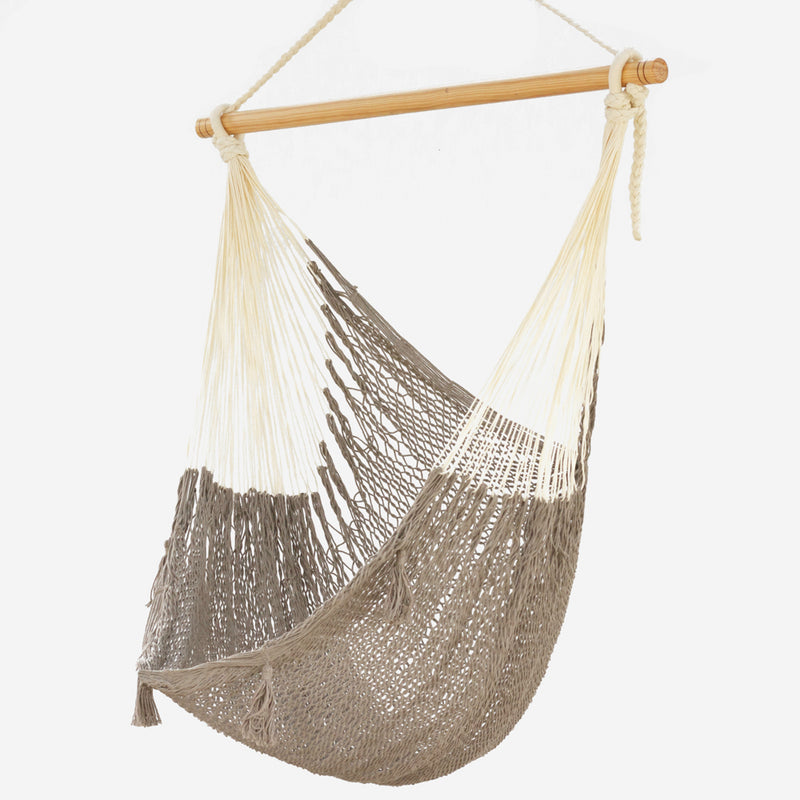 Mayan Legacy Extra Large Outdoor Cotton Mexican Hammock Chair in Dream Sands Colour