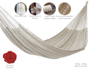 Mayan Legacy King Size Outdoor Cotton Mexican Hammock in Cream Colour