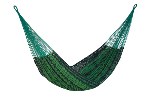 Mayan Legacy Jumbo Size Outdoor Cotton Mexican Hammock in Jardin Colour