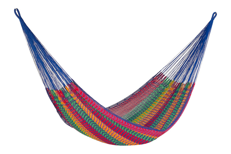 Mayan Legacy King Size Outdoor Cotton Mexican Hammock in Mexicana Colour