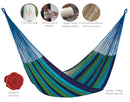 Mayan Legacy King Size Outdoor Cotton Mexican Hammock in Oceanica Colour