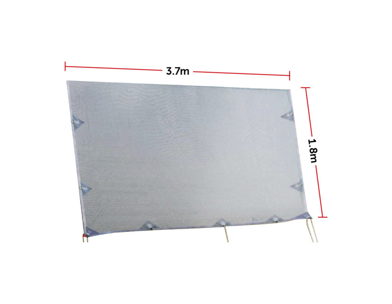 3.7m Caravan Privacy Screen Side Sunscreen Sun Shade for 13' Roll Out Awning